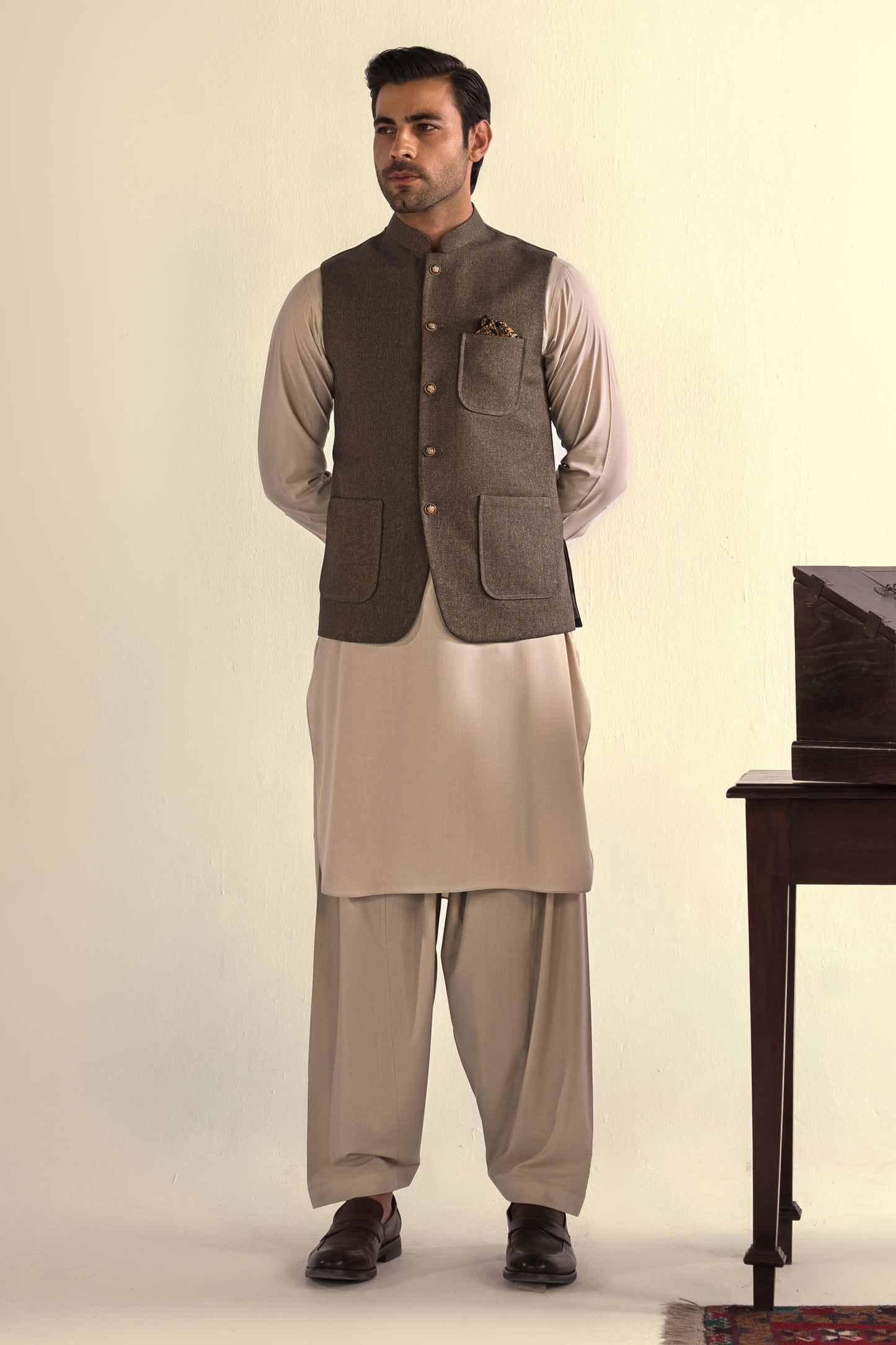 Takhleeq Brown Waist Coat WCT4