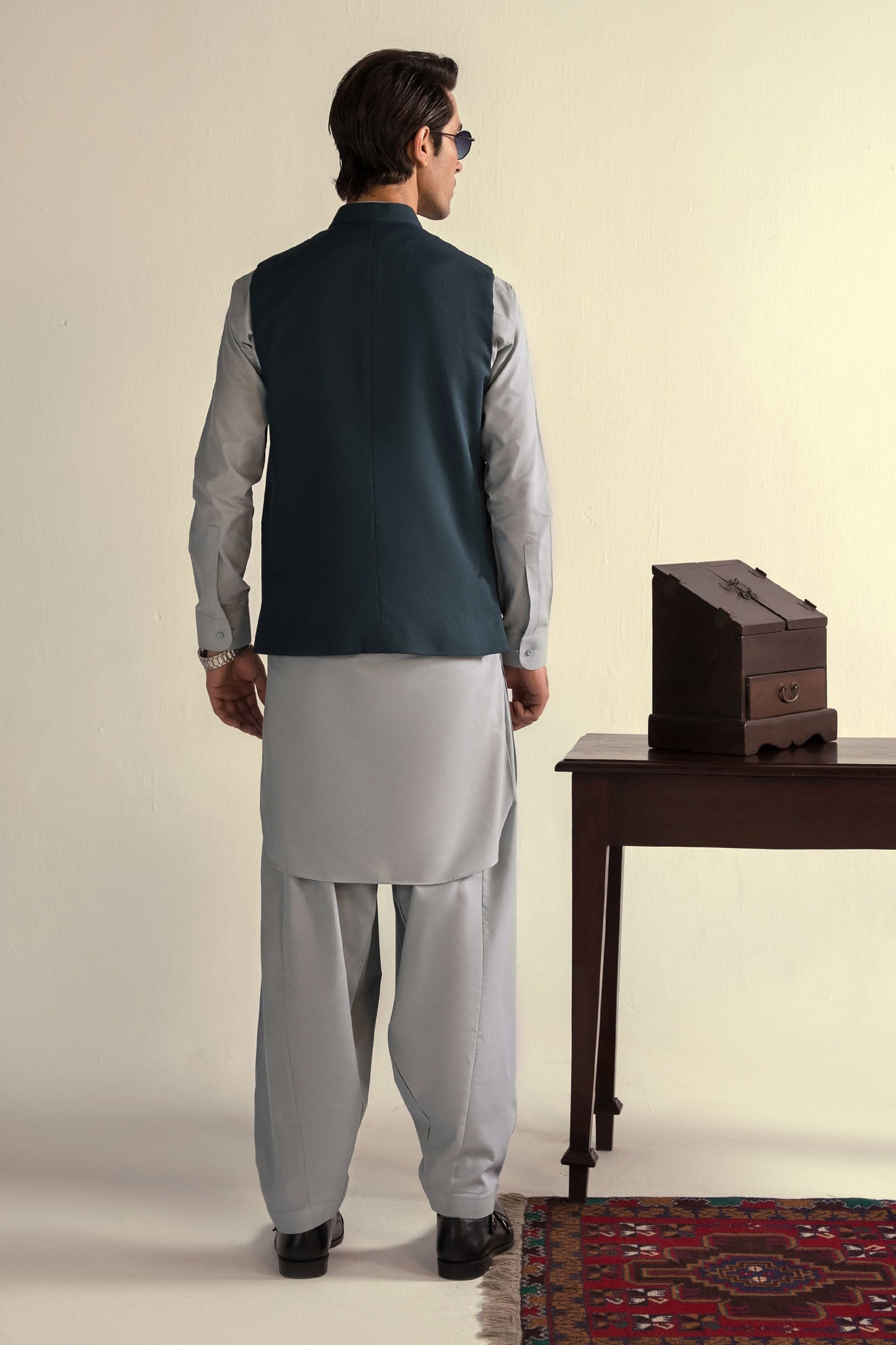 Takhleeq Teal Waist Coat WCT3