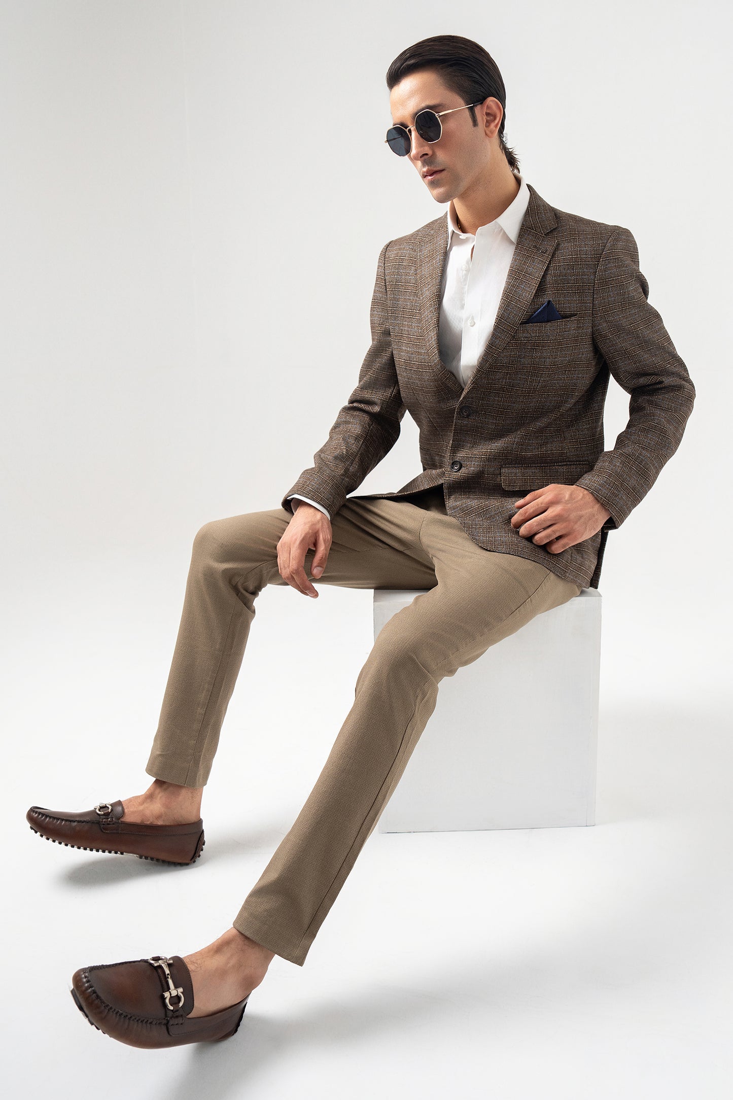 Light Brown 2 Button Blazer