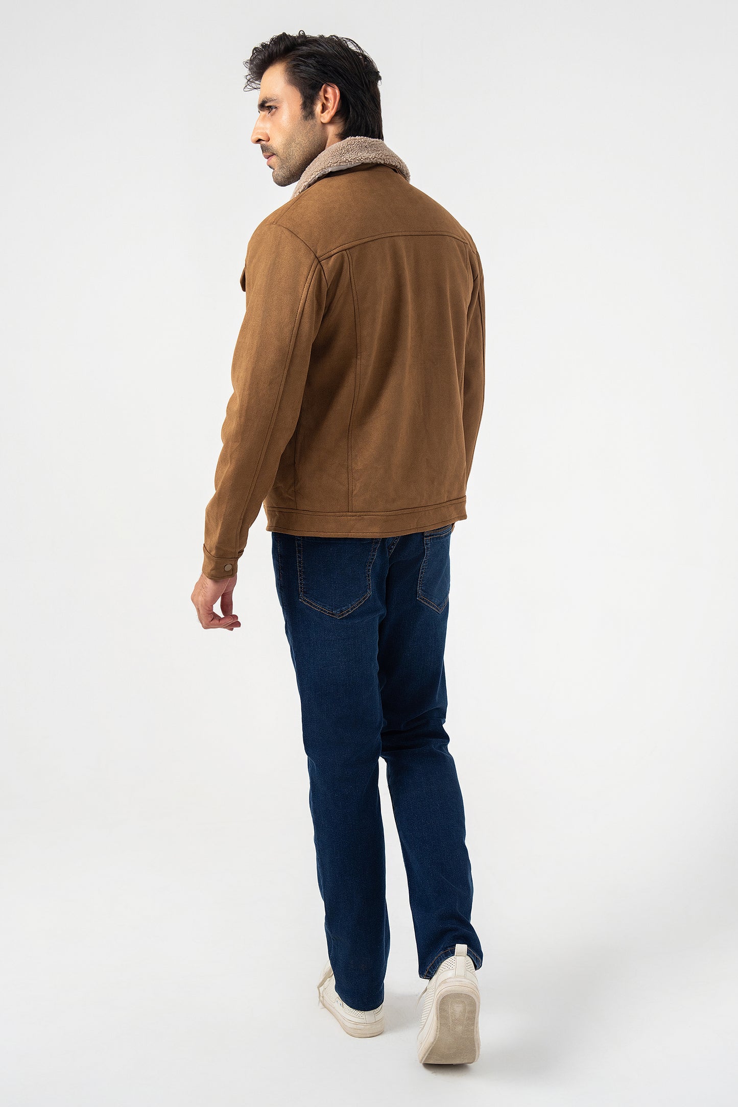 Brown Faux Suede Jacket