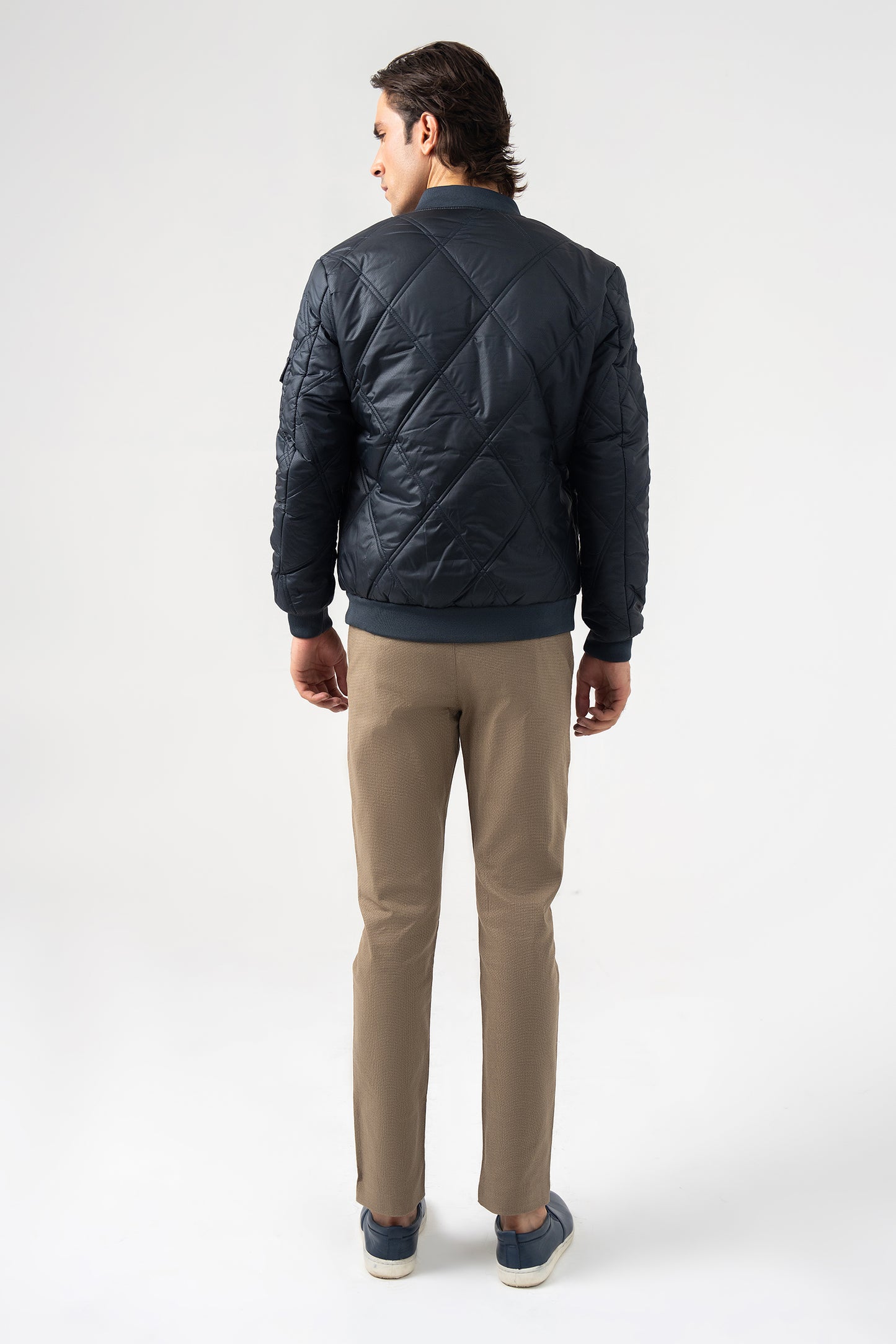 Navy Blue Parachute Jacket