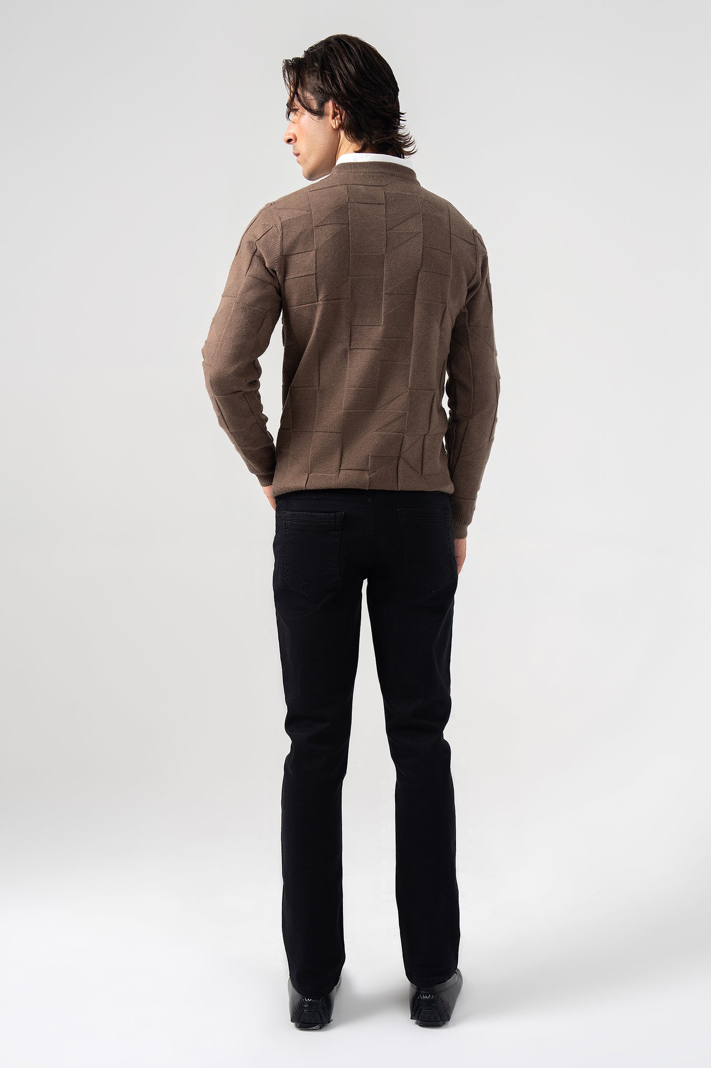 Coffee V Neck Sweater