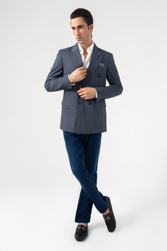 Gray 6 Button Blazer