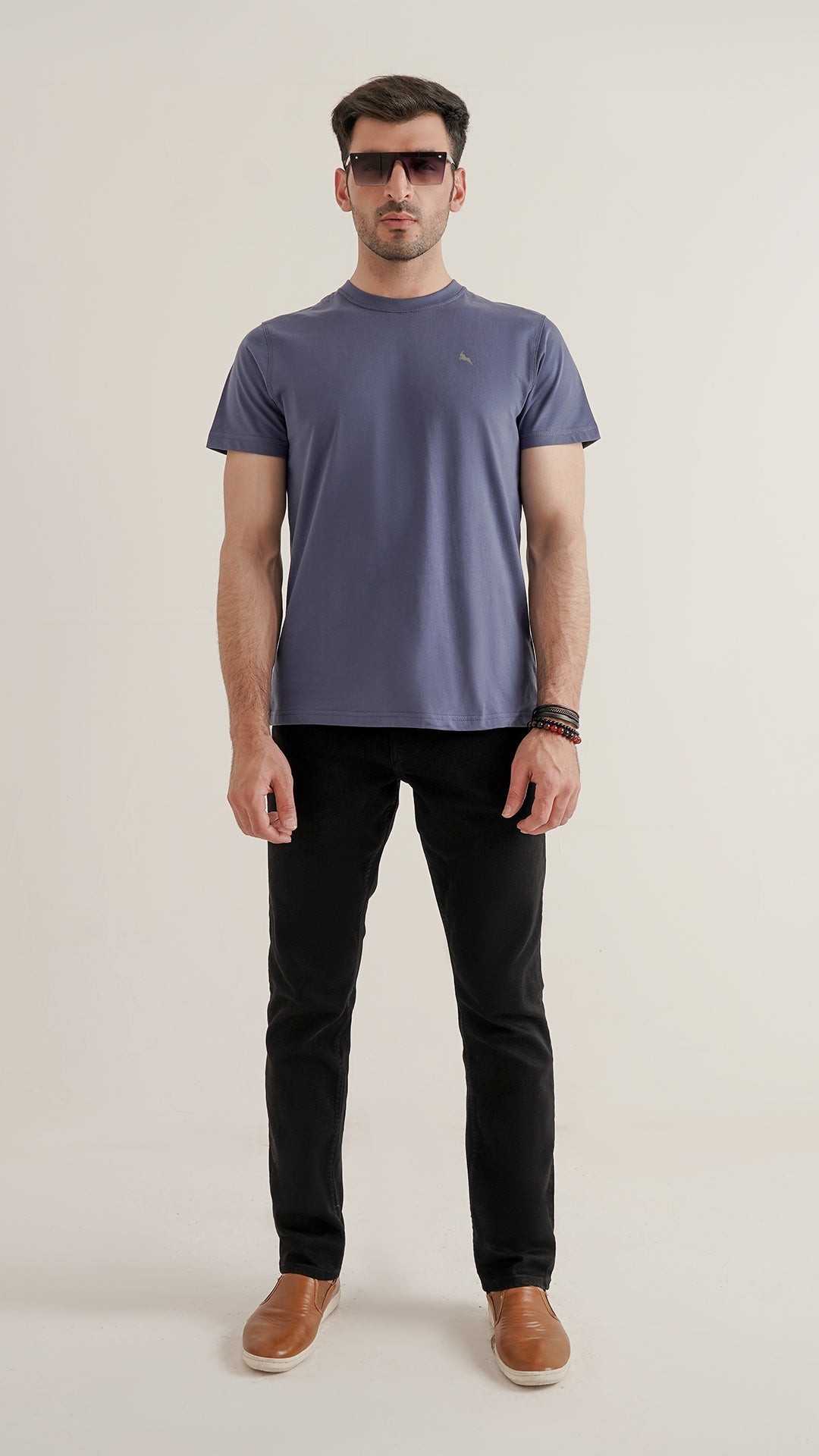 Markhor Teal Plain Jersey Crew