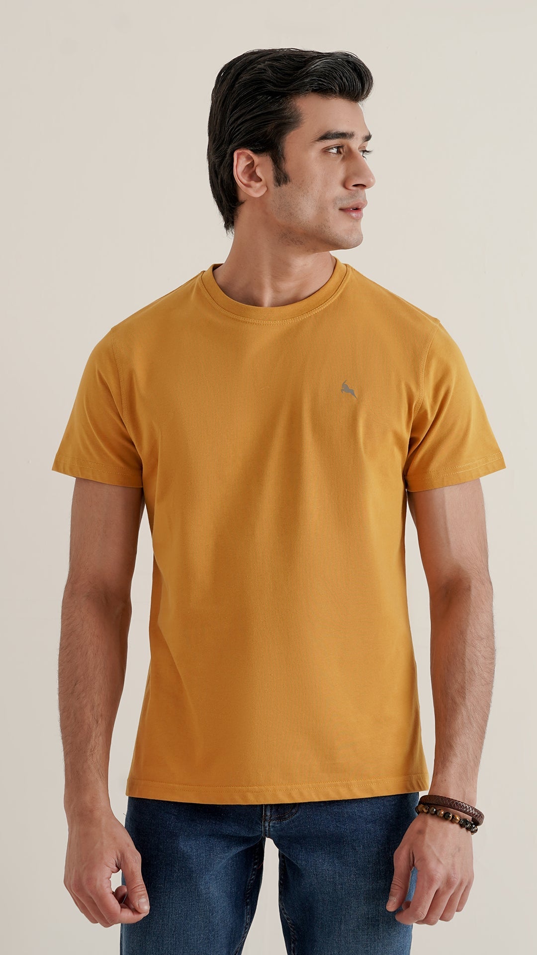 Markhor Yellow Plain Jersey Crew