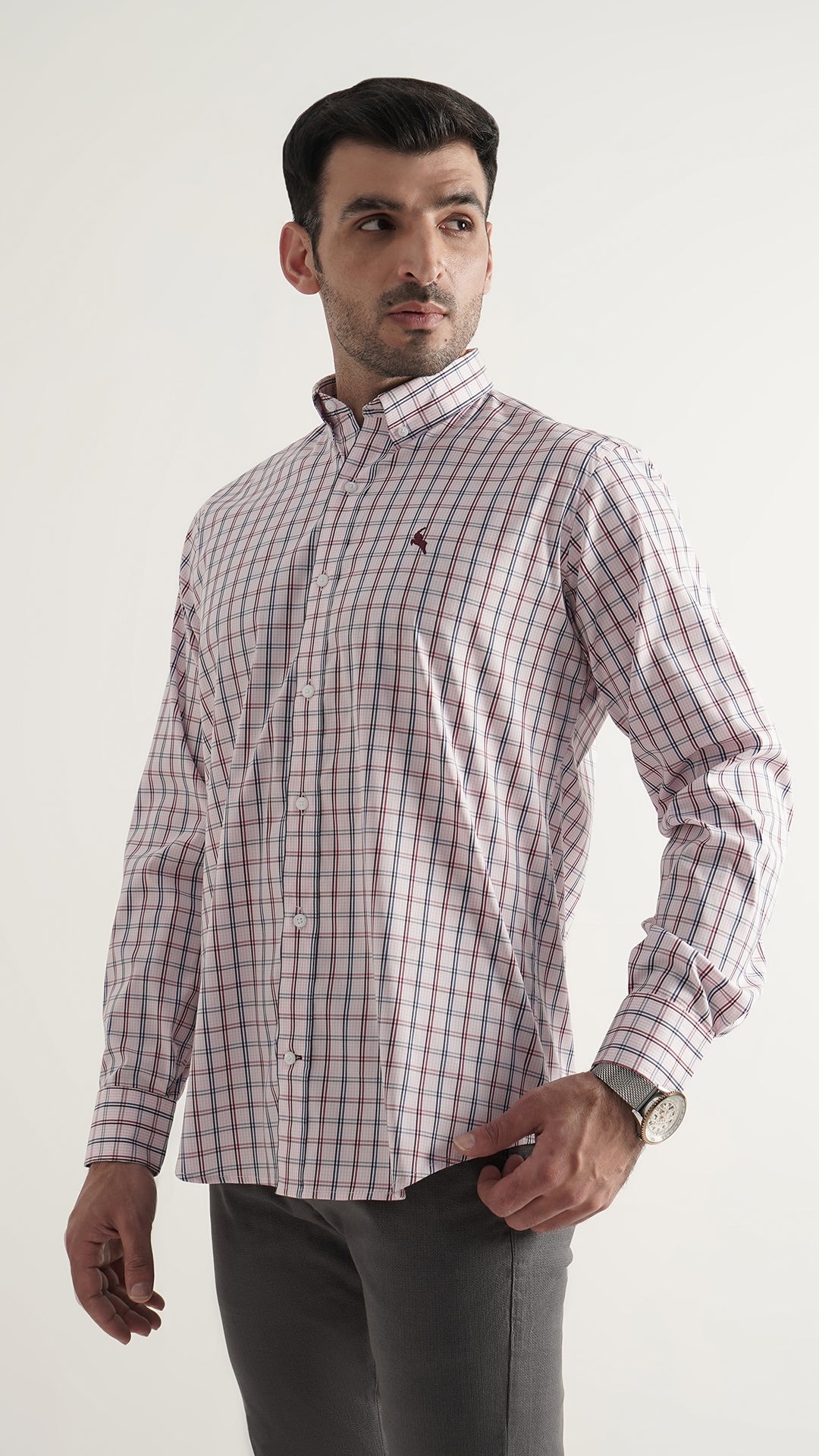 Markhor Multi Color Check Wash N Wear Signature Casual Shirt