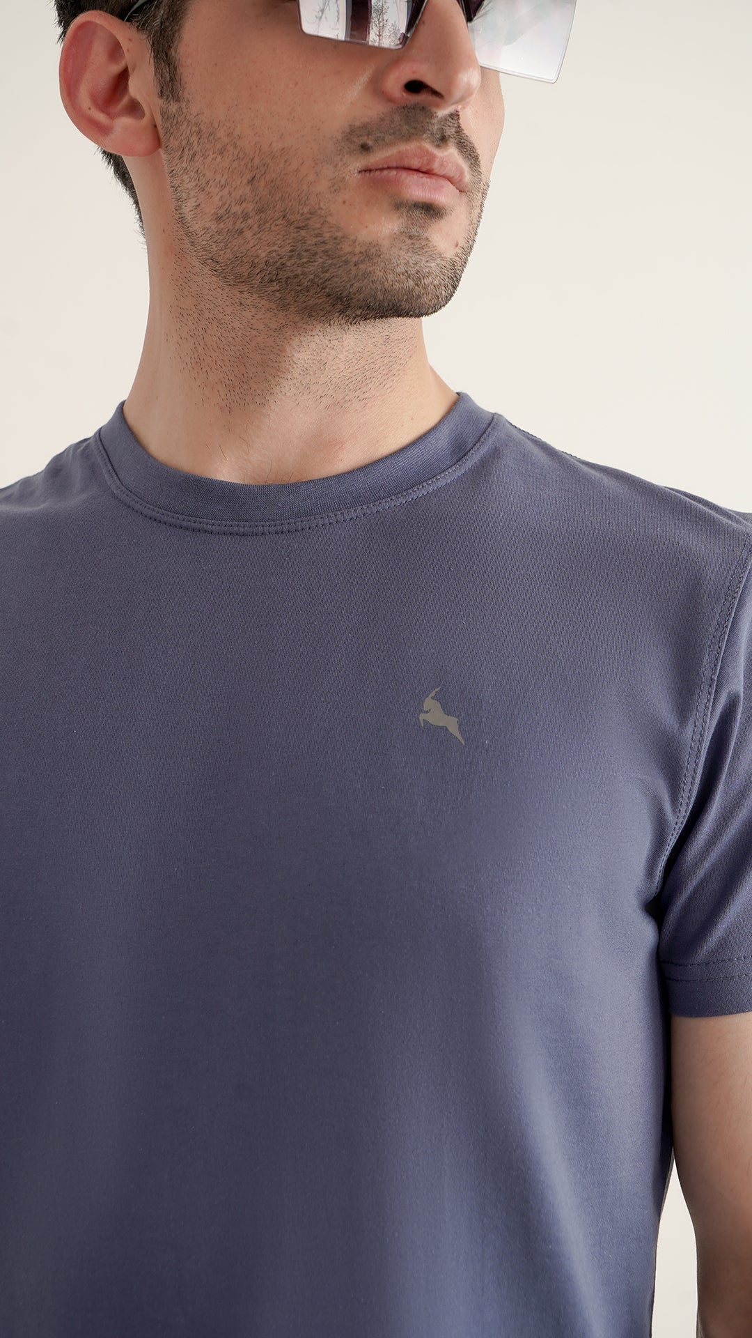 Markhor Teal Plain Jersey Crew