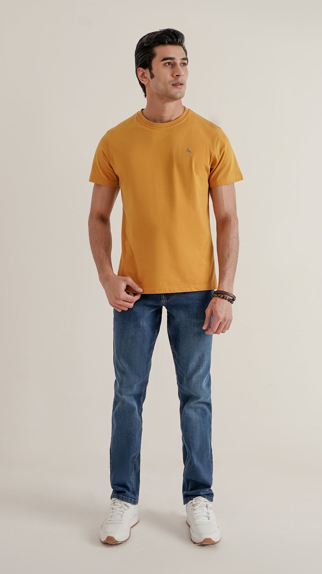 Markhor Yellow Plain Jersey Crew