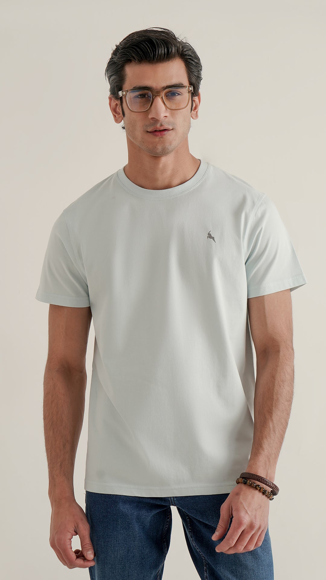 Markhor Sea Green Plain Jersey Crew