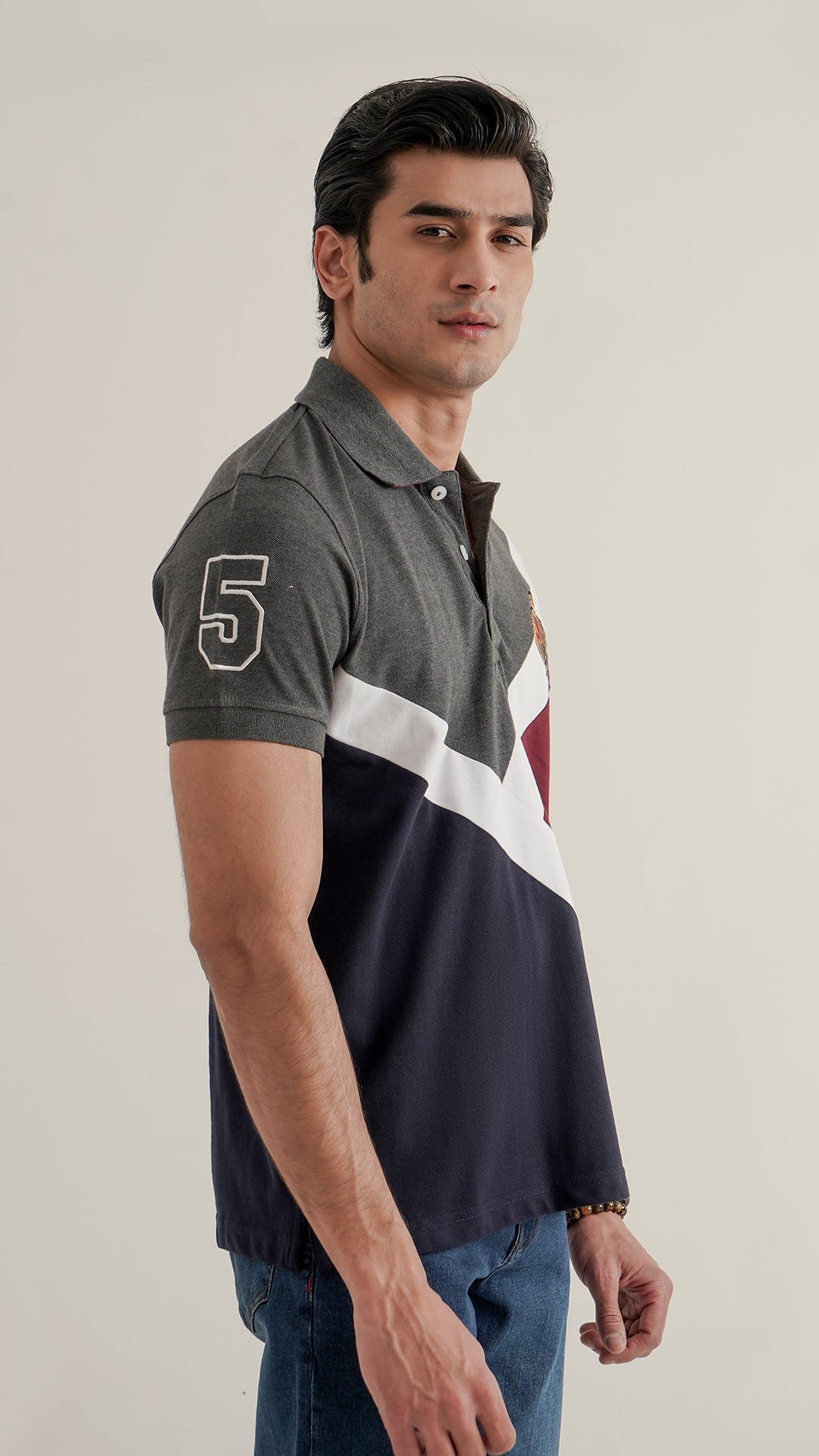 Markhor Charcole Gray Fashion Pique Polo