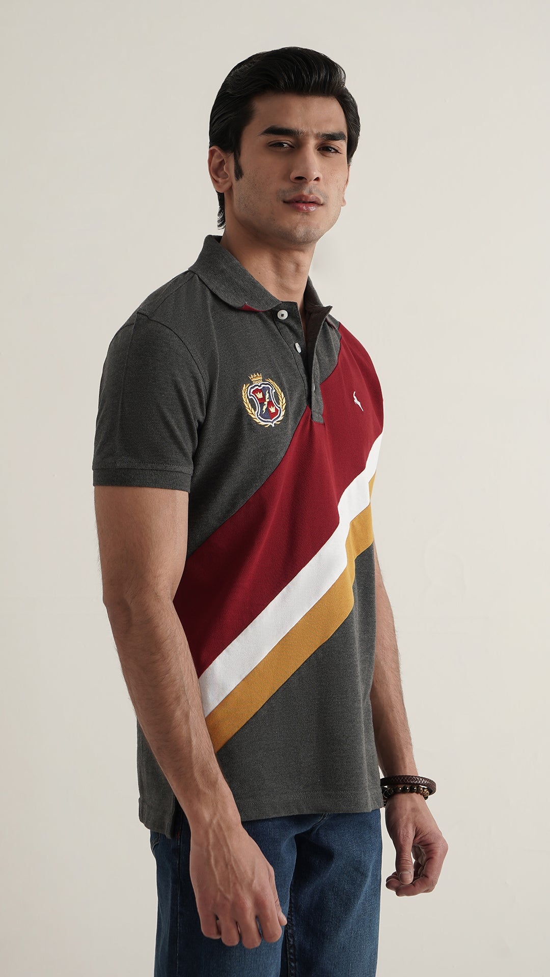 Markhor Charcole Gray Fashion Pique Polo