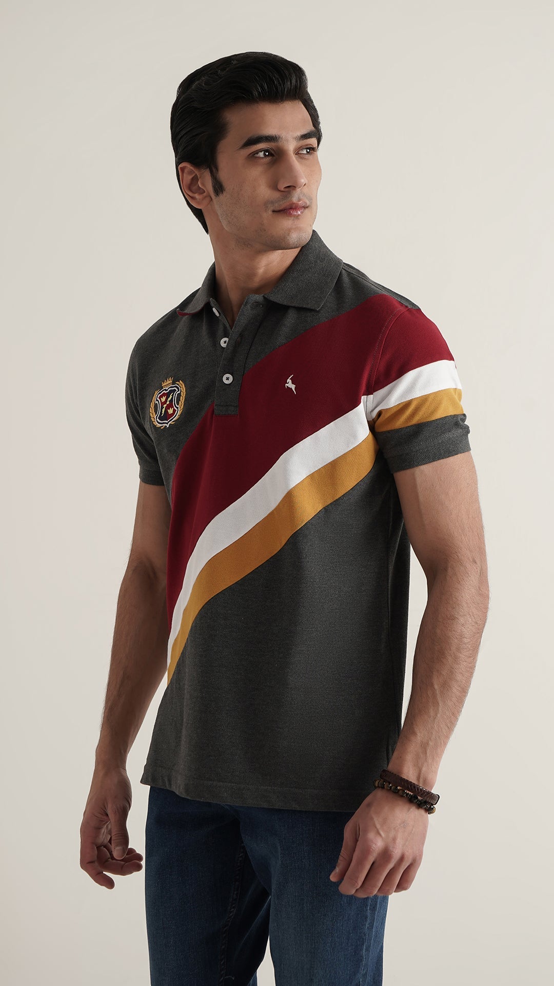 Markhor Charcole Gray Fashion Pique Polo