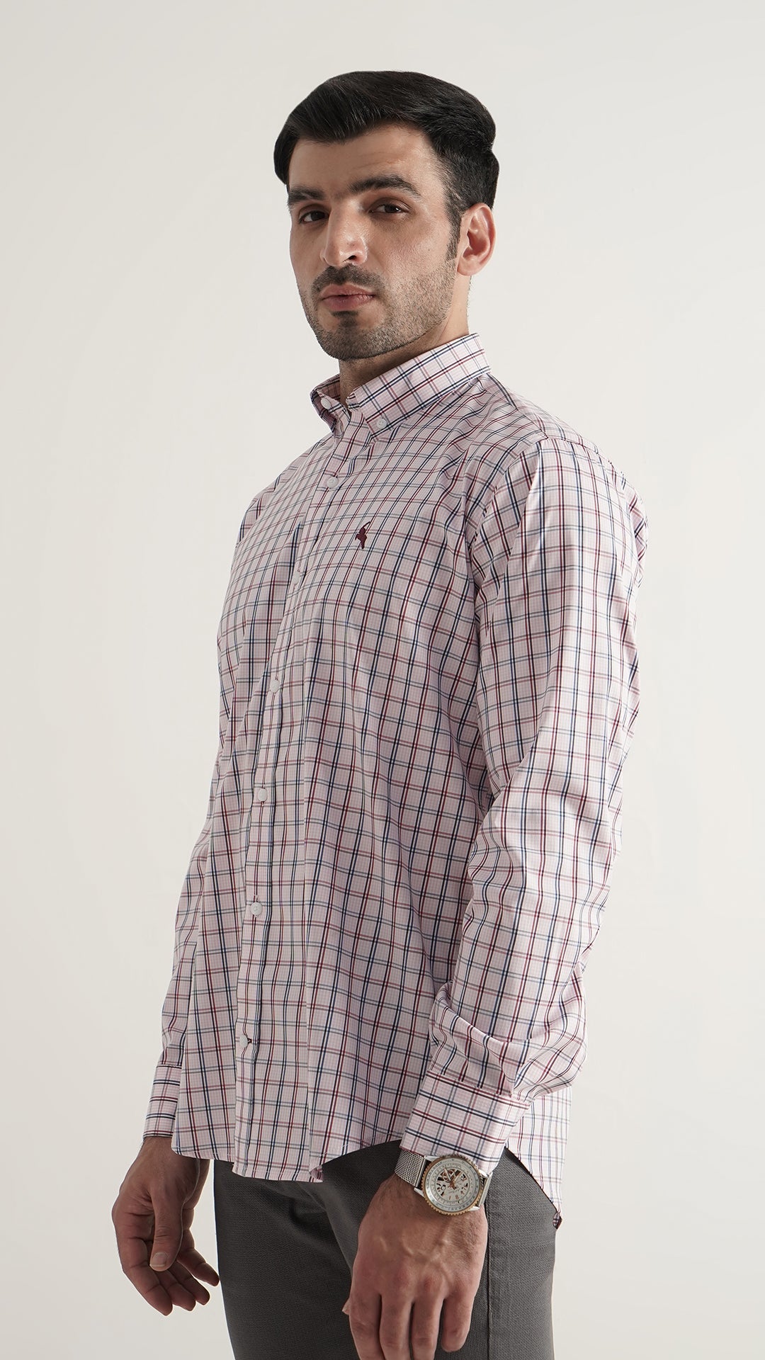 Markhor Multi Color Check Wash N Wear Signature Casual Shirt