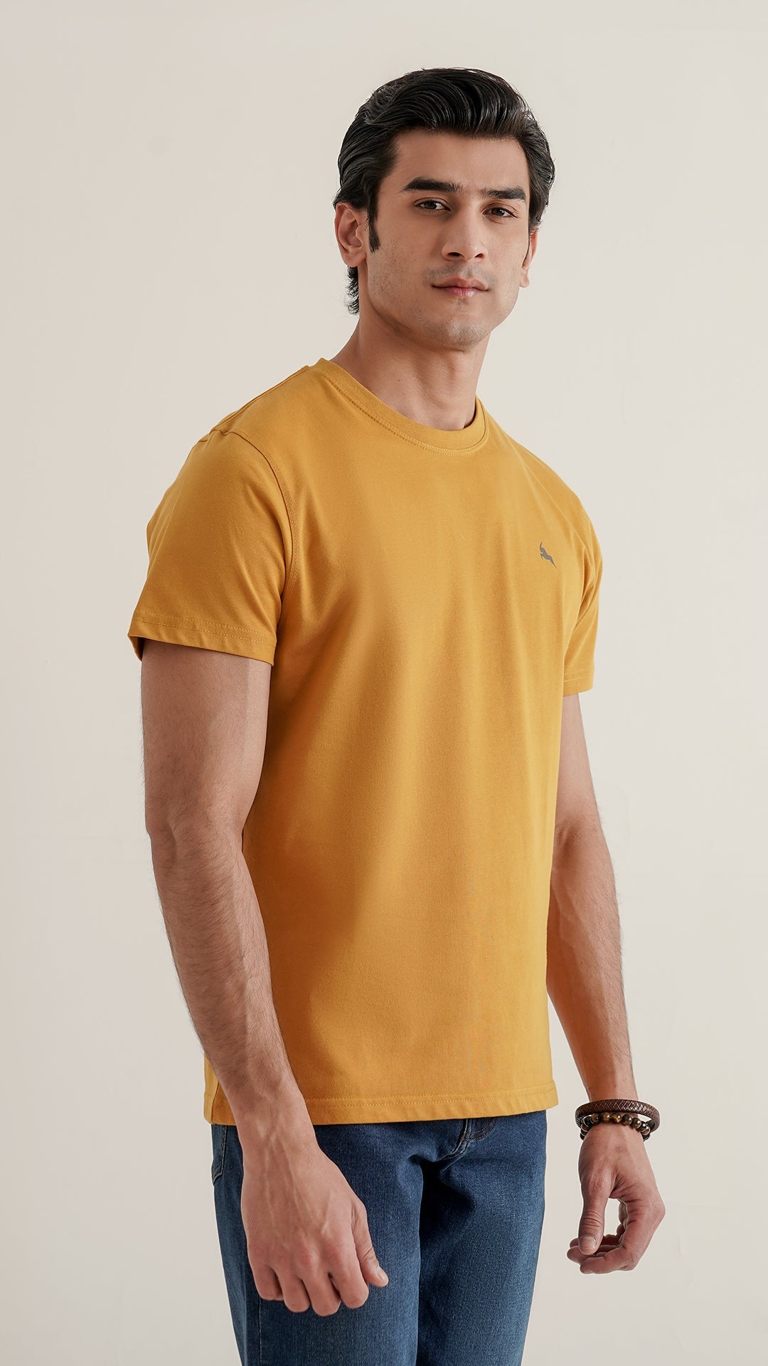 Markhor Yellow Plain Jersey Crew
