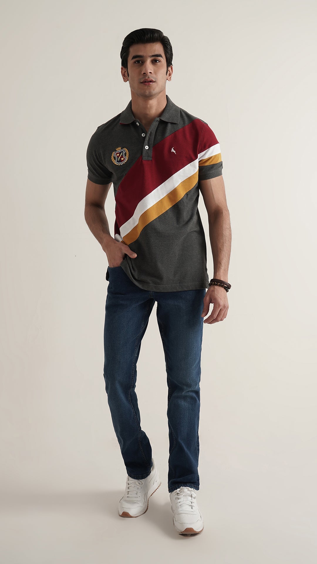 Markhor Charcole Gray Fashion Pique Polo