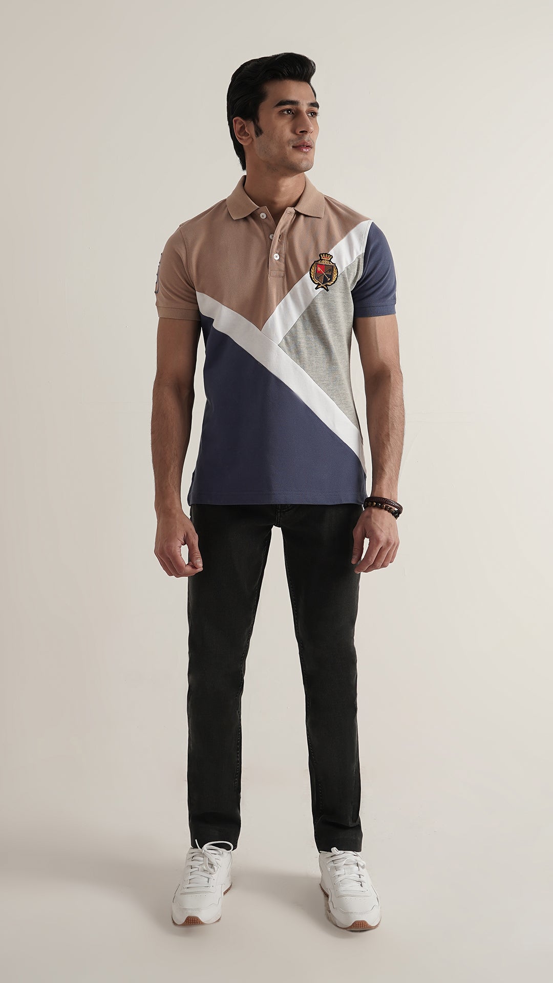 Markhor Teal Skin Gray Fashion Pique Polo