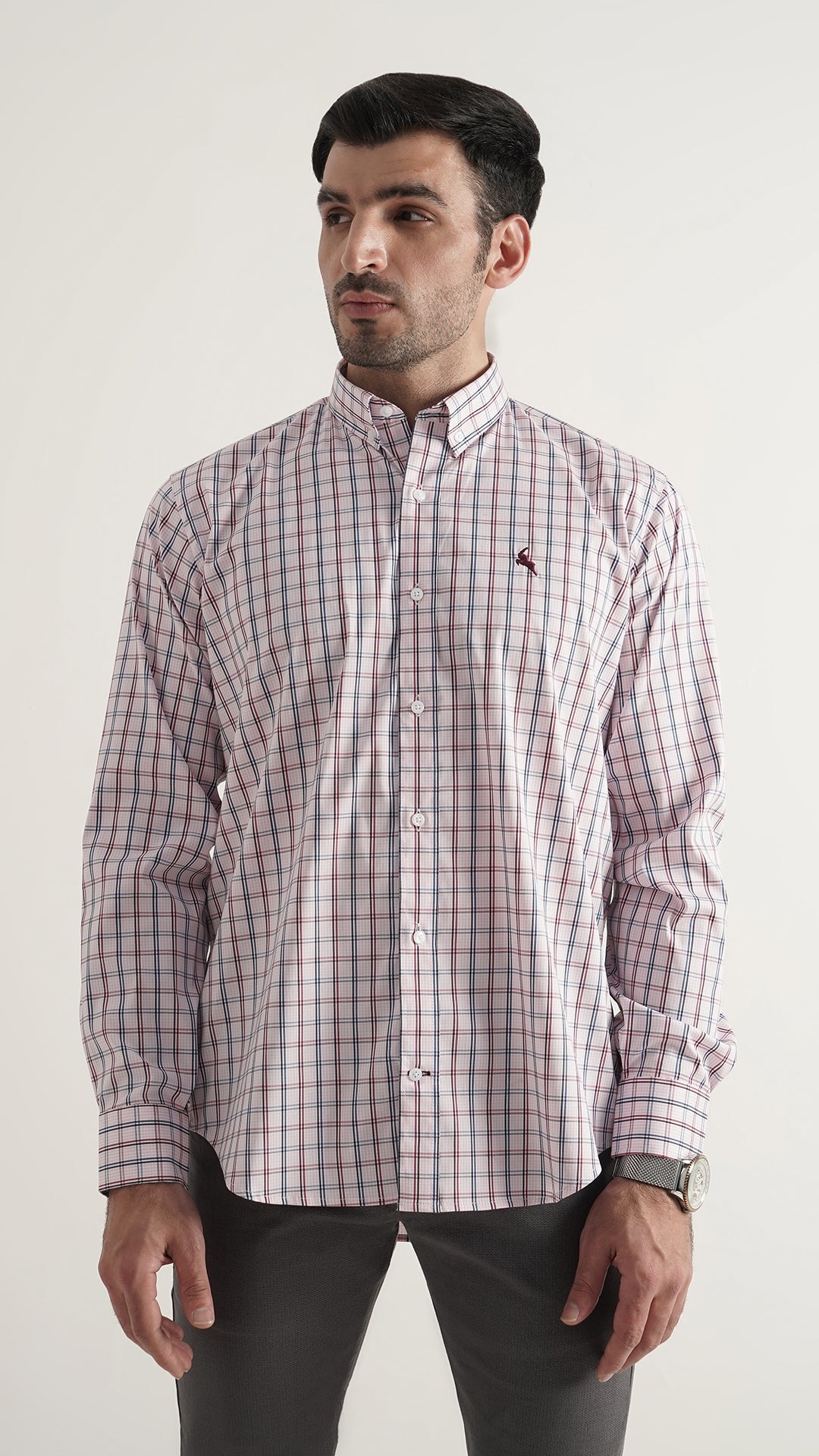 Markhor Multi Color Check Wash N Wear Signature Casual Shirt