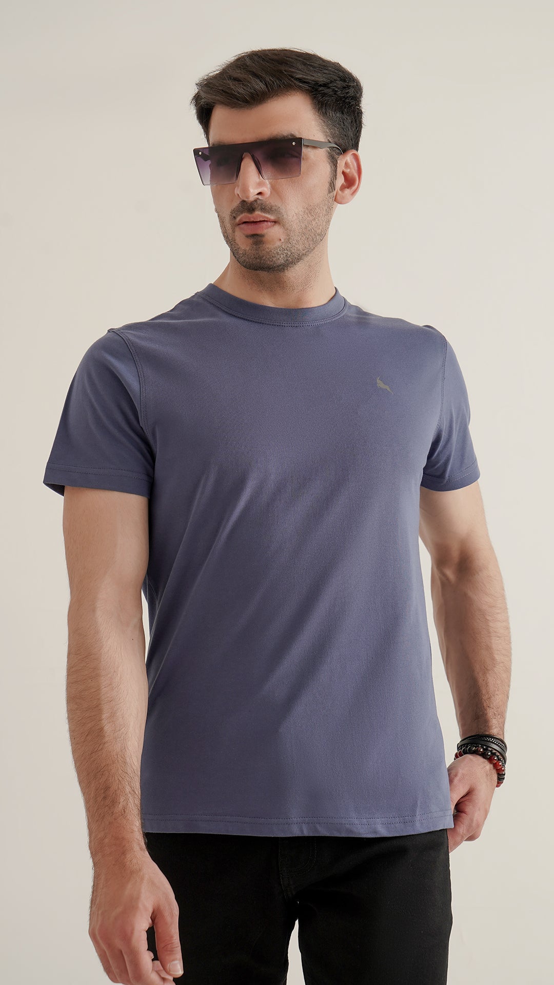Markhor Teal Plain Jersey Crew