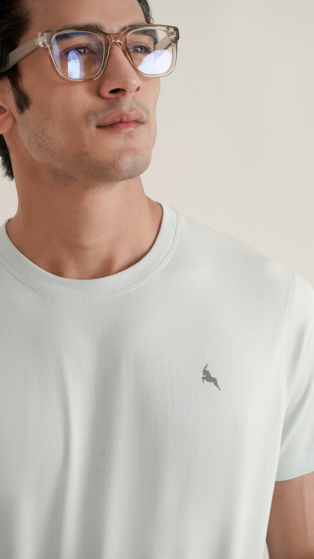 Markhor Sea Green Plain Jersey Crew