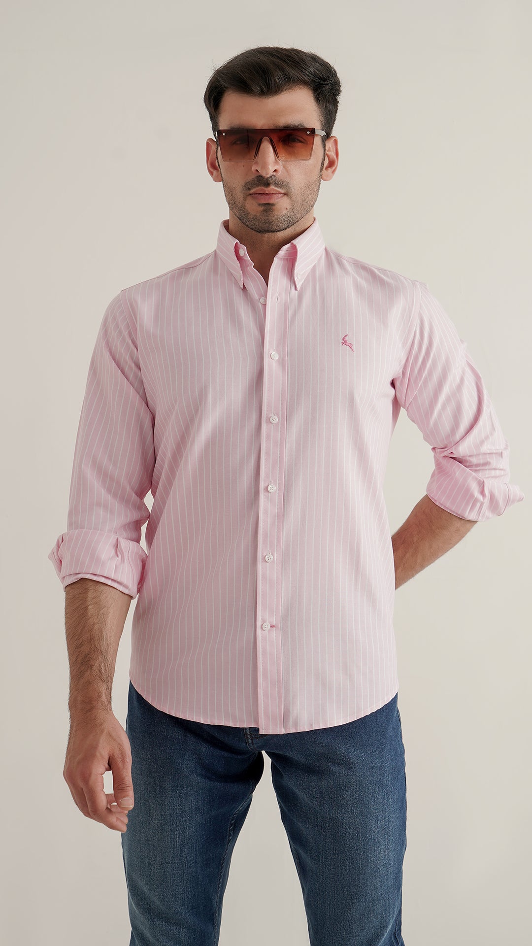 Markhor Pink Lining Oxford Signature Casual Shirt
