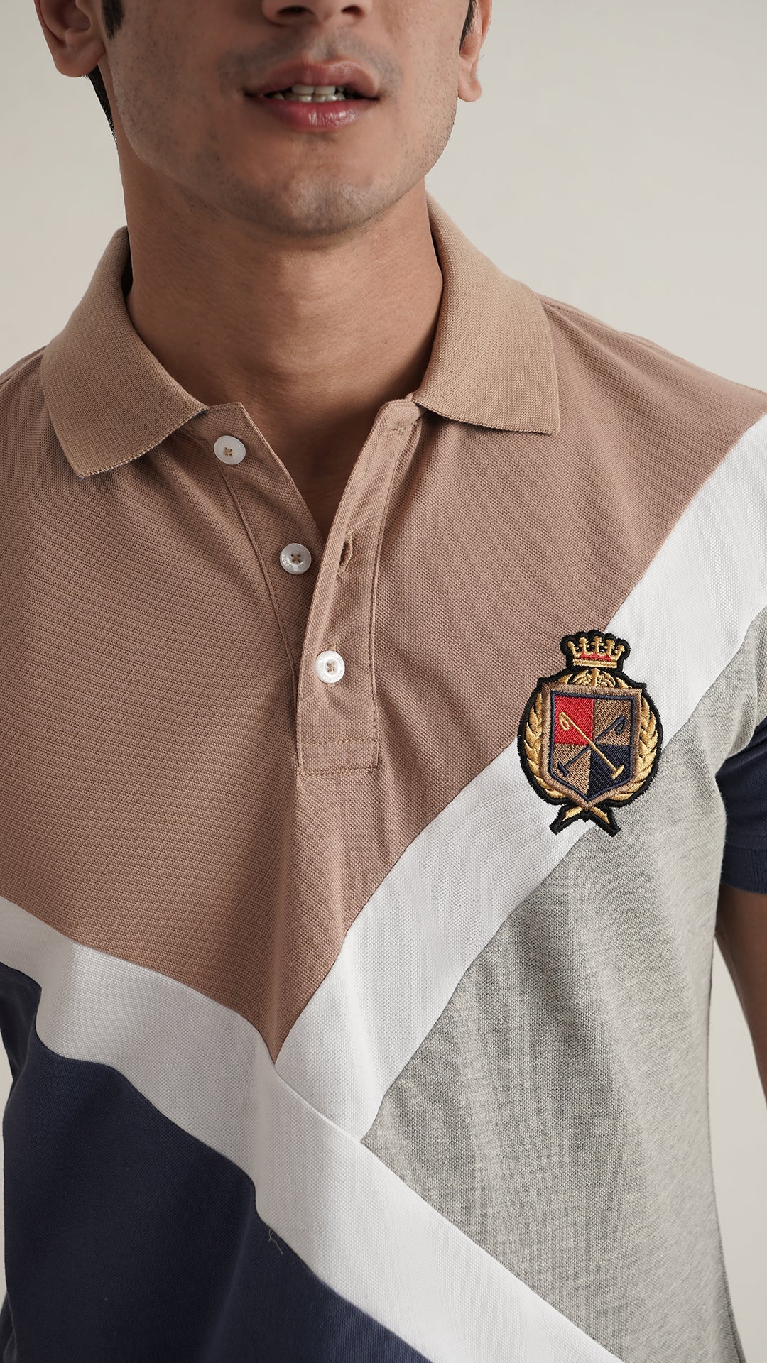 Markhor Teal Skin Gray Fashion Pique Polo