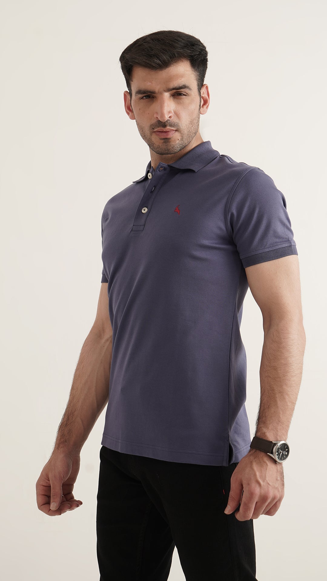 Markhor - Gold Series Teal Plain Interlock Polo