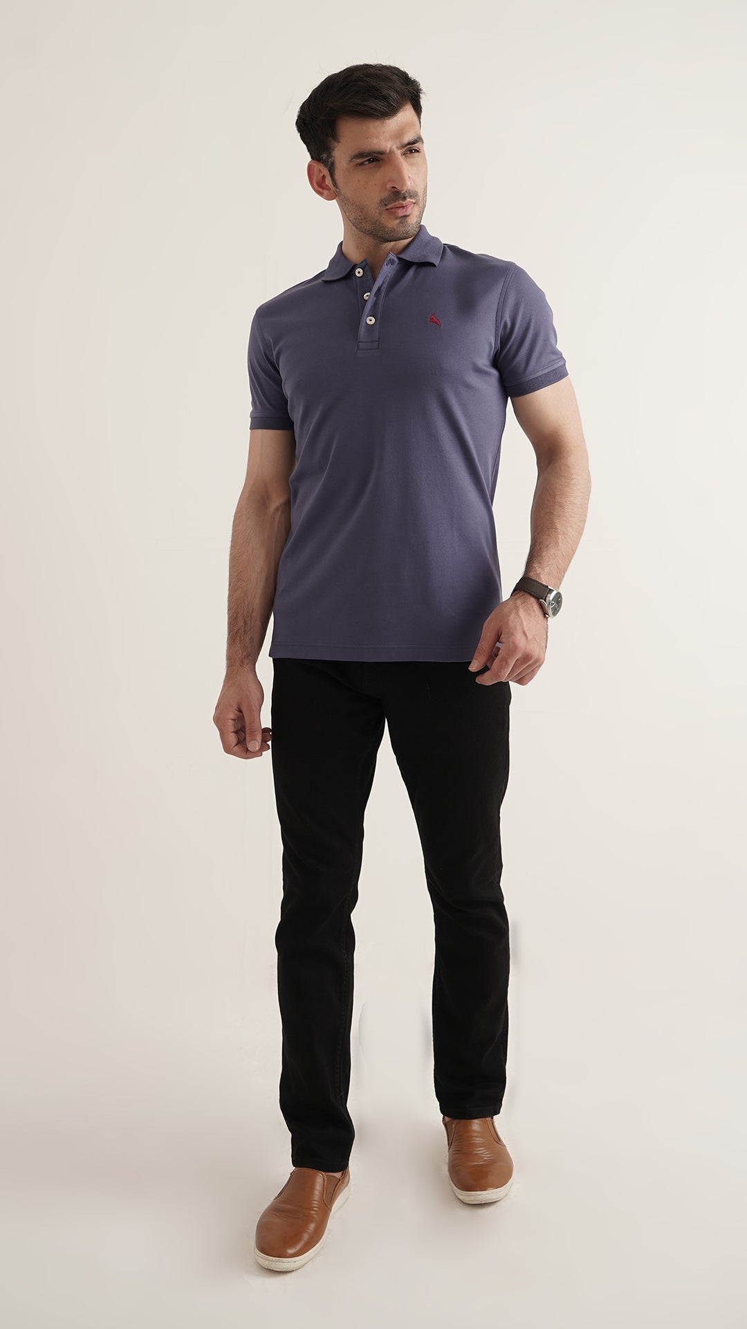 Markhor - Gold Series Teal Plain Interlock Polo