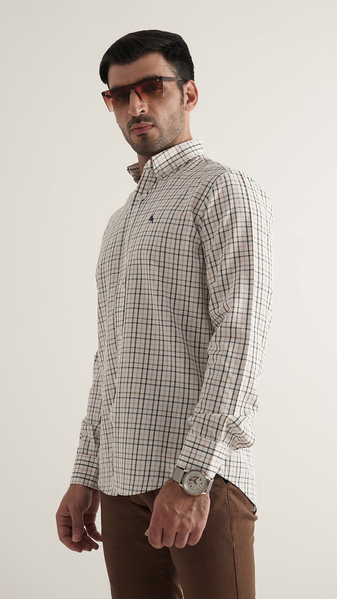 Markhor Multi Color Check Wash N Wear Signature Casual Shirt