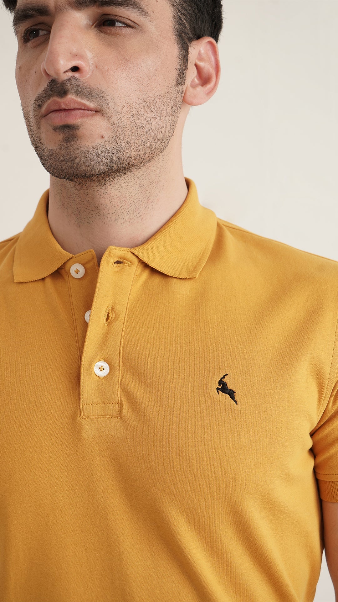 Markhor - Gold Series Yellow Plain Interlock Polo