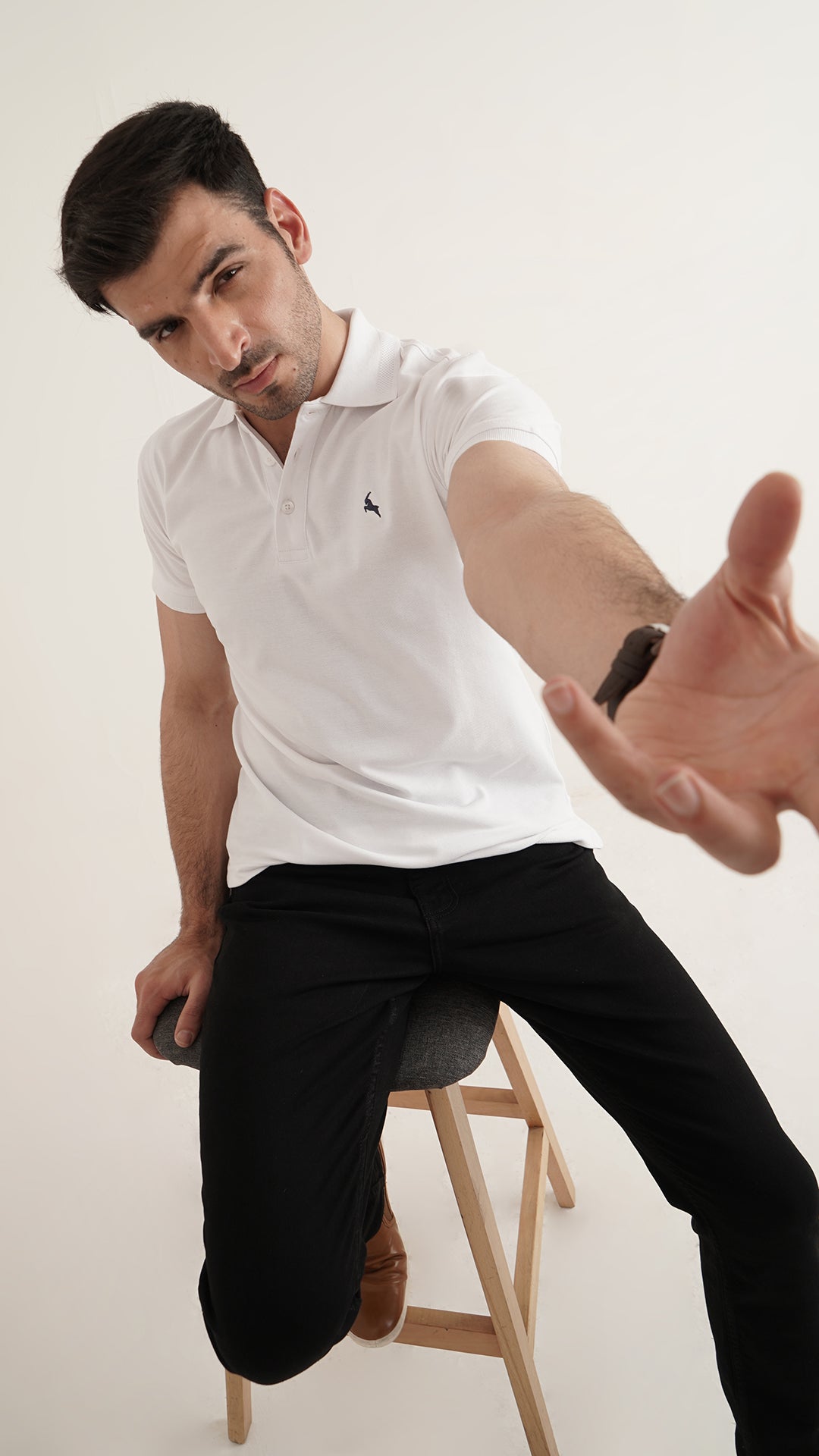 Markhor White Plain Pique Polo