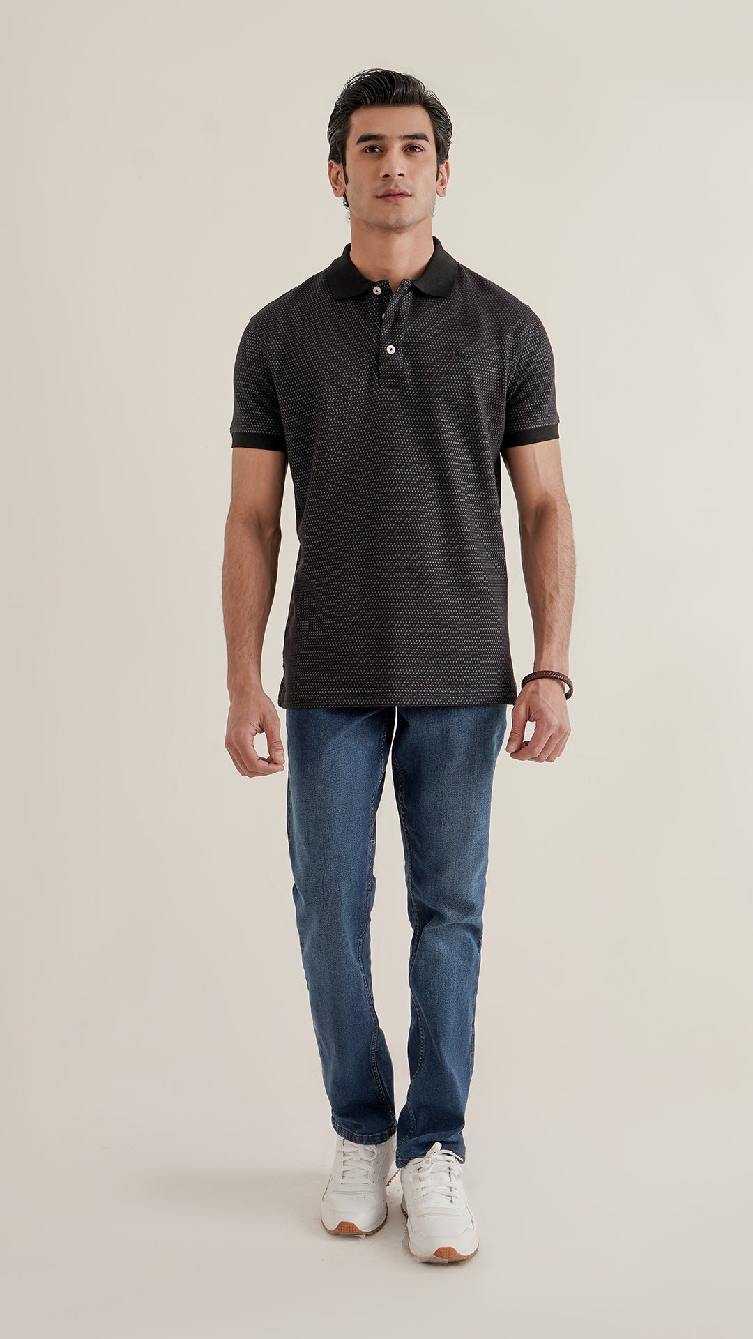 Markhor - Gold Series Black Jacquard Polo