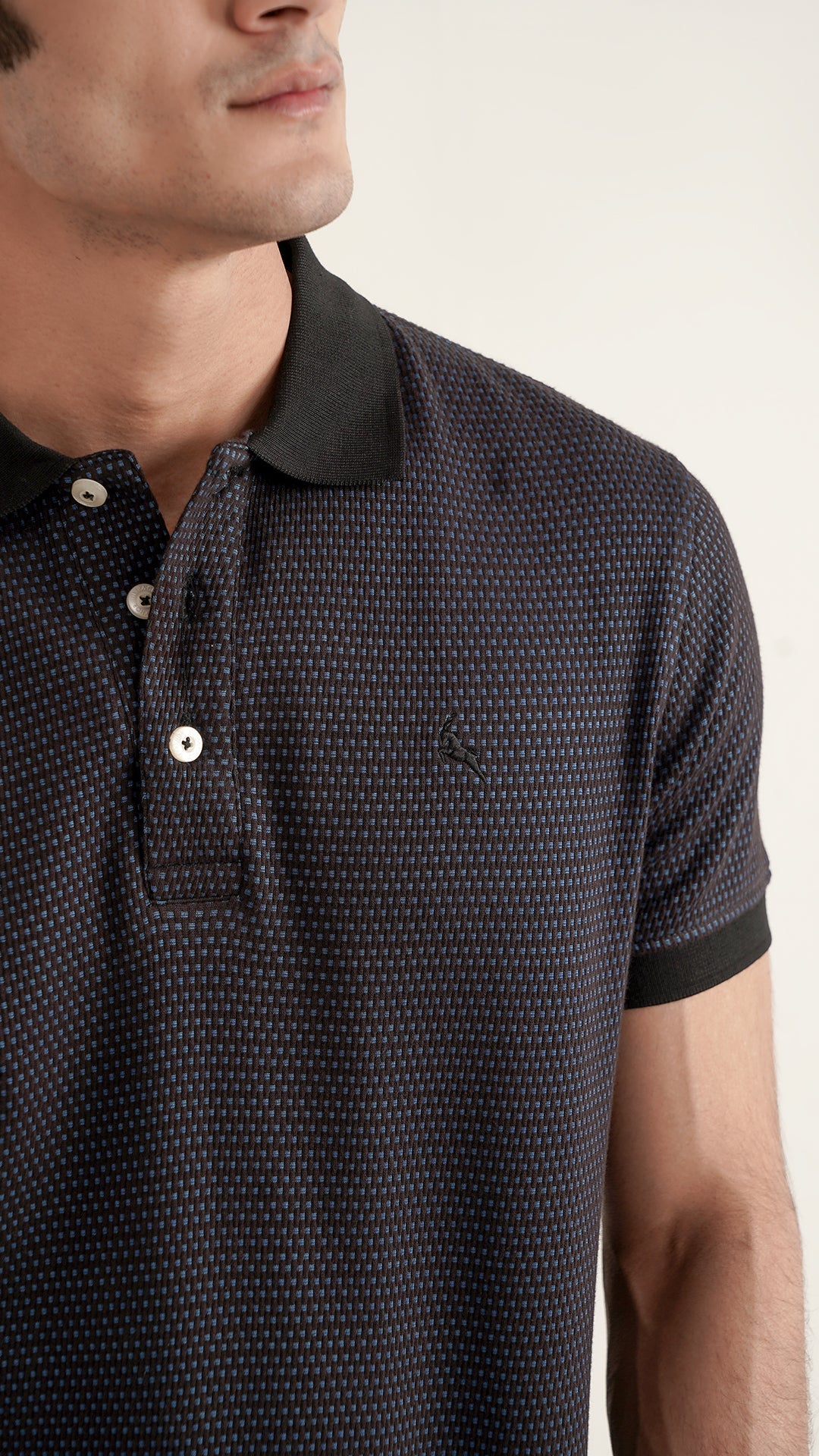 Markhor - Gold Series Black Jacquard Polo