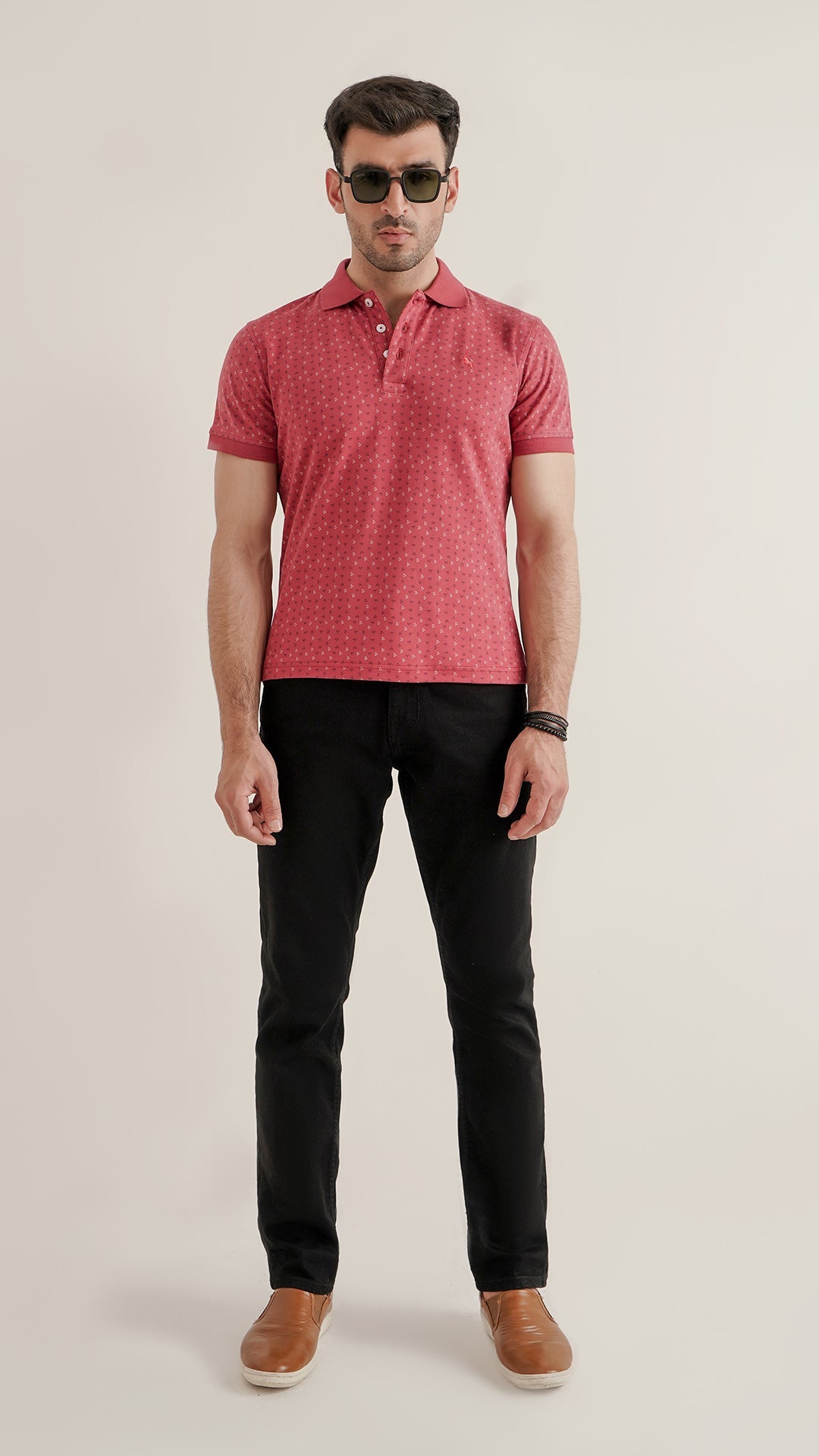 Markhor - Gold Series Carrot Print Interlock Polo