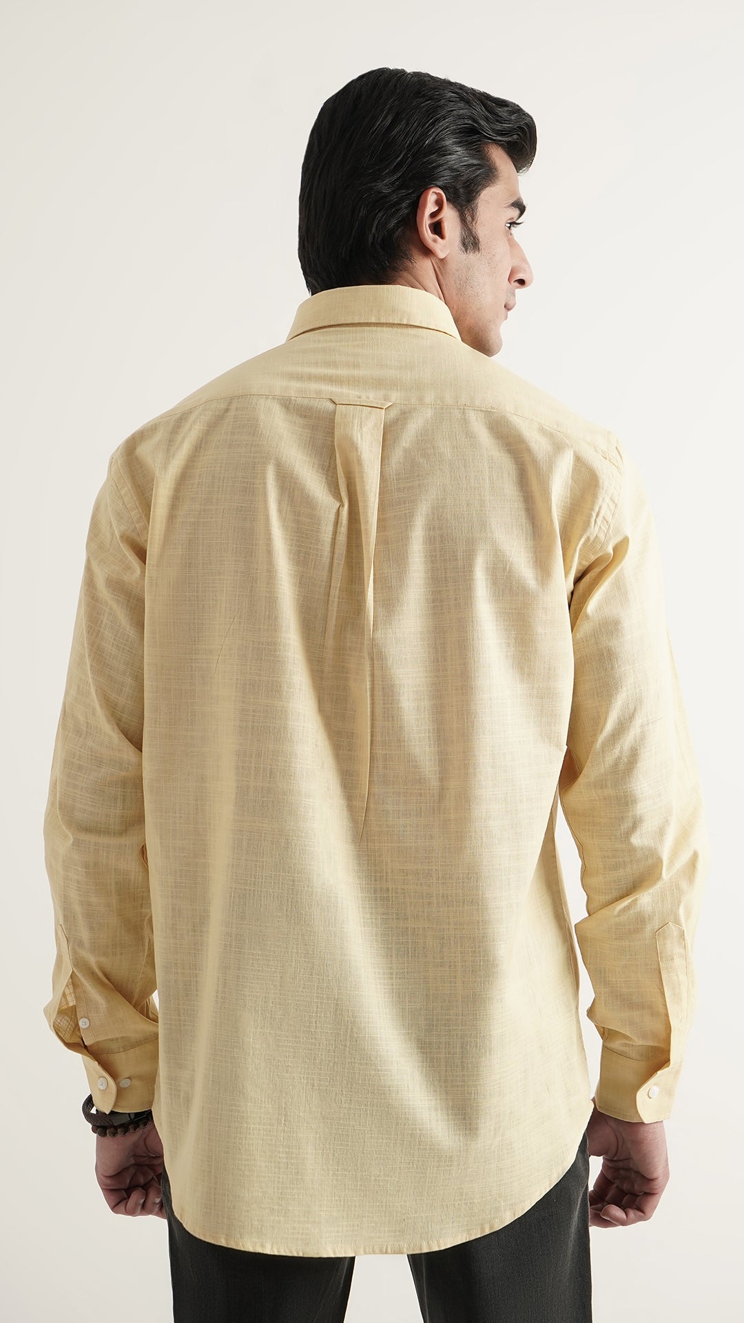Markhor Yellow Plain Linen Signature Casual Shirt
