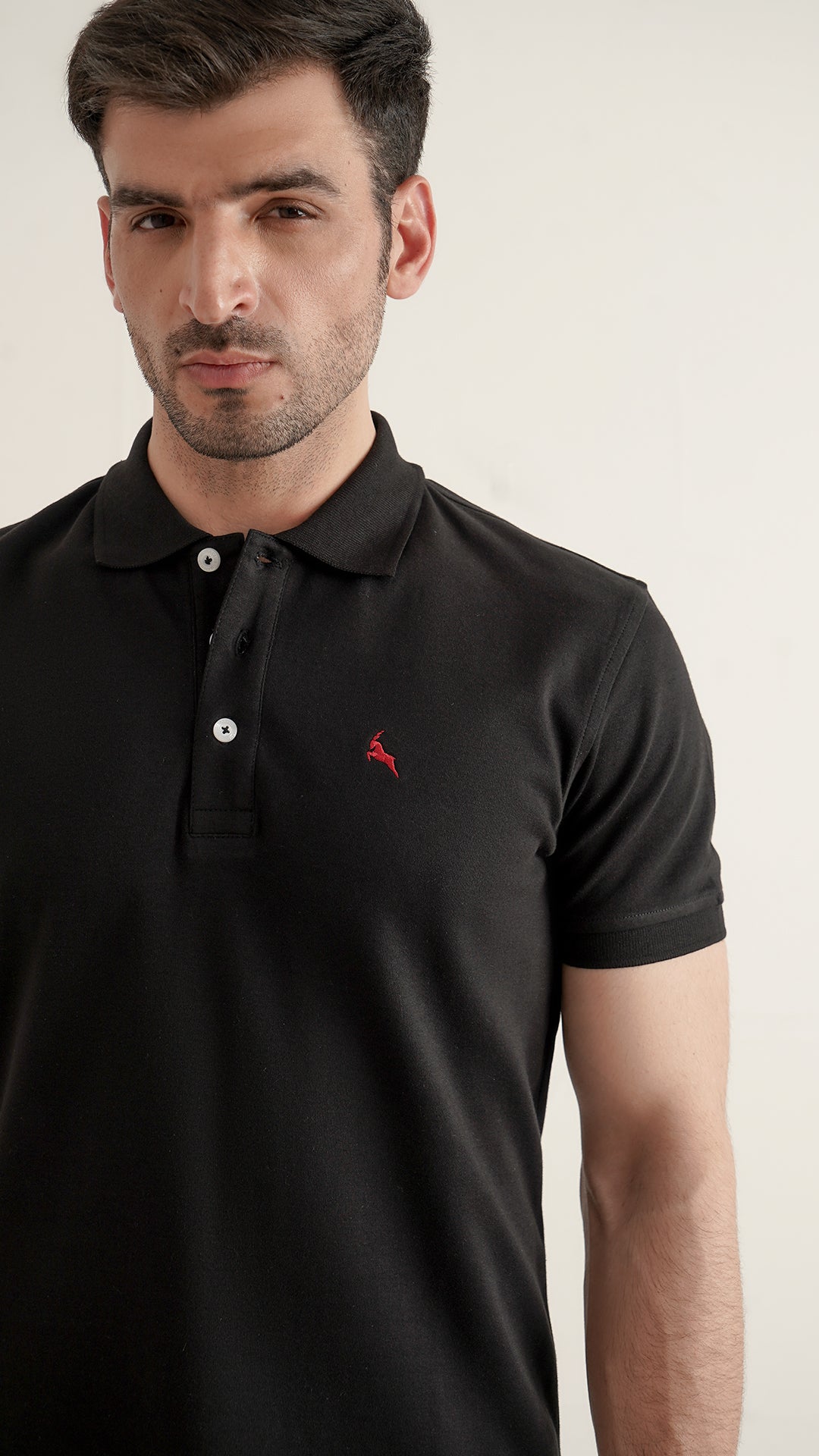Markhor - Gold Series Black Plain Interlock Polo