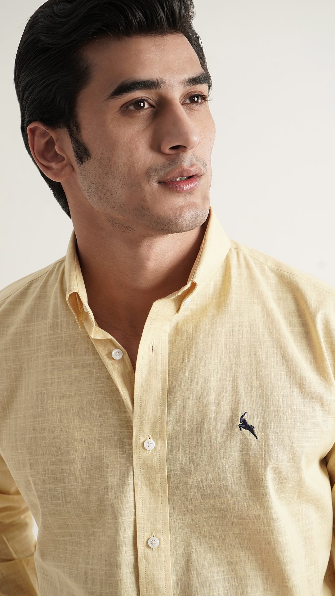Markhor Yellow Plain Linen Signature Casual Shirt