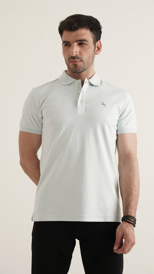 Markhor - Gold Series Sea Gree Plain Interlock Polo