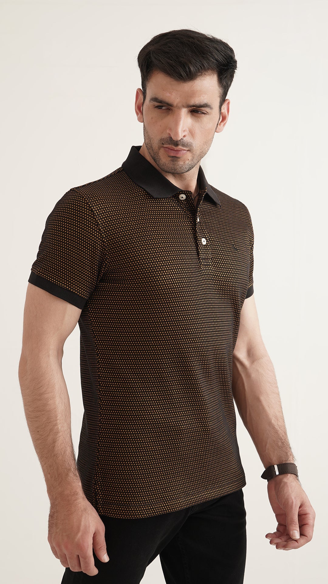 Markhor - Gold Series Yellow Jacquard Polo