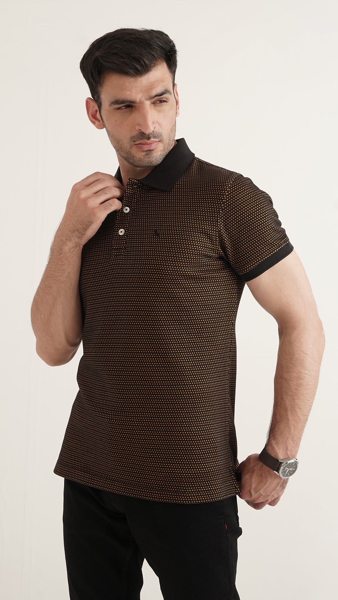 Markhor - Gold Series Yellow Jacquard Polo