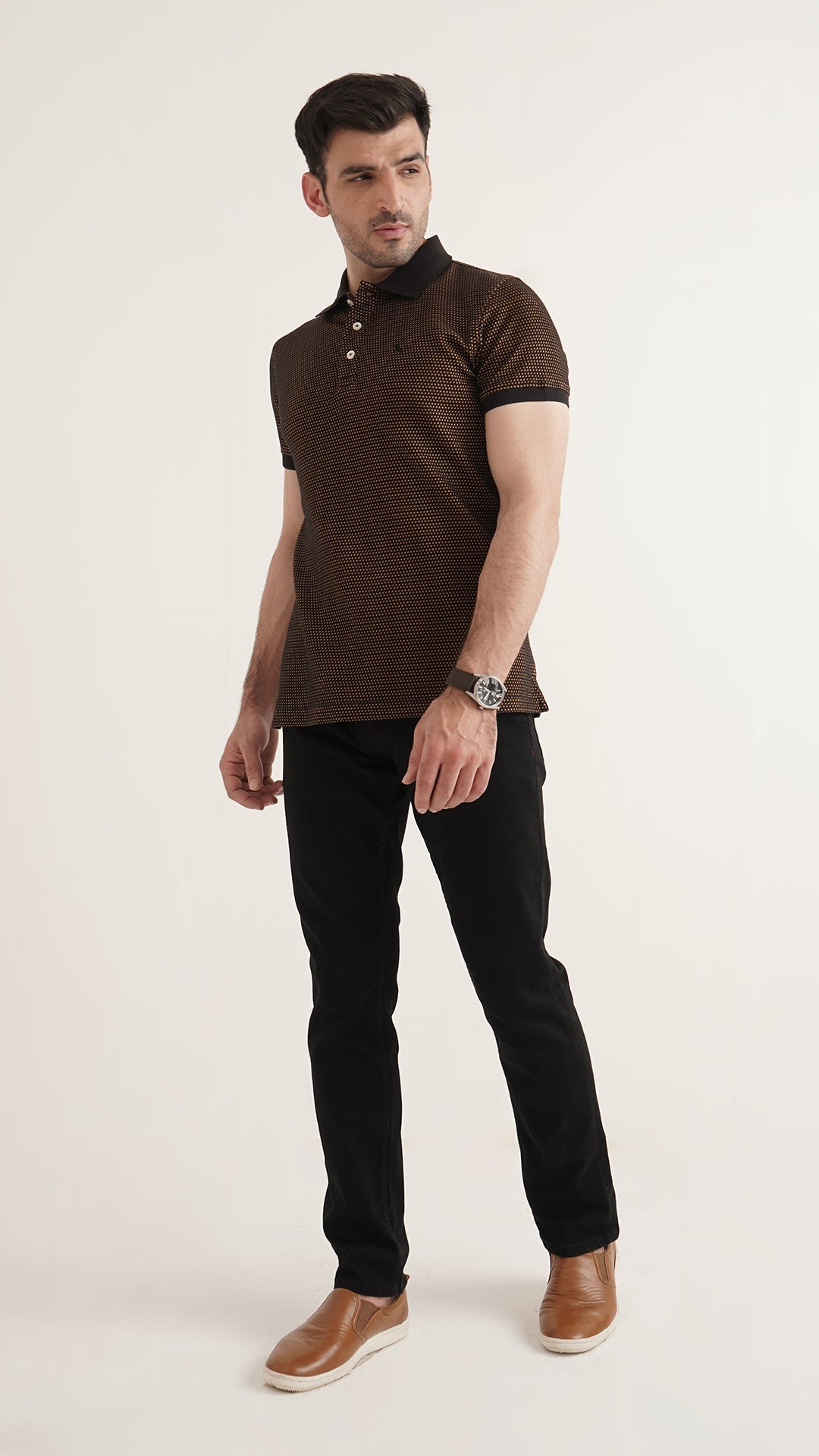 Markhor - Gold Series Yellow Jacquard Polo