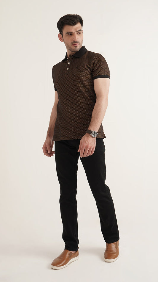 Markhor - Gold Series Yellow Jacquard Polo
