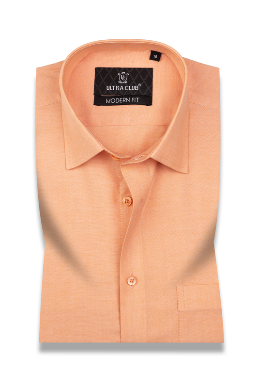 Formal Shirt Orange Plain 1457-22