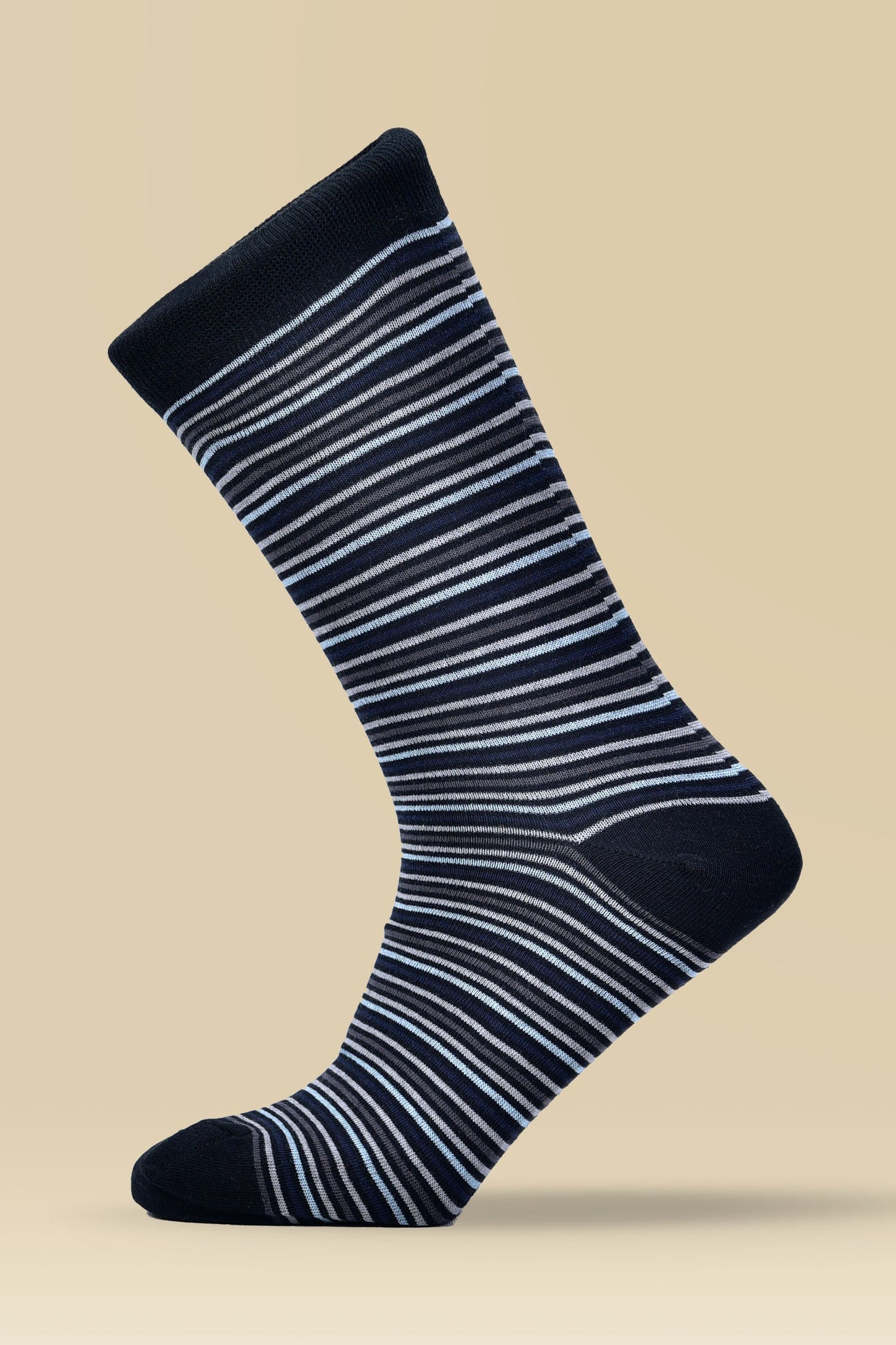 Multi Striped Combed Cotton Socks