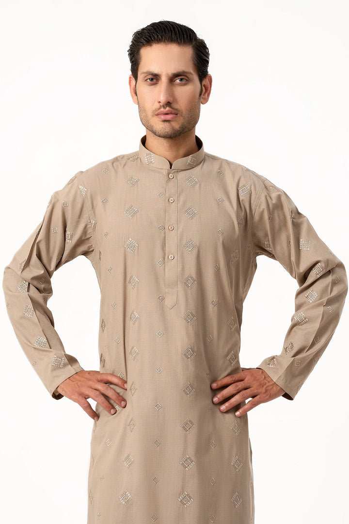 Takhleeq Embroidered Collection Light Brown 2991-2