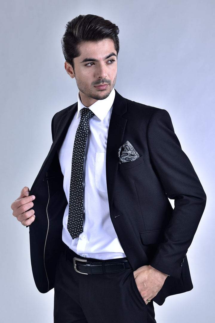 2 Pc Suit Black Plain 6B04-A-2201853