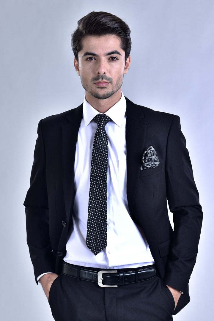 2 Pc Suit Black Plain 6B04-A-2201853